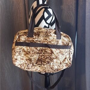 Stylish Brown Patterned Women's Travel Bag